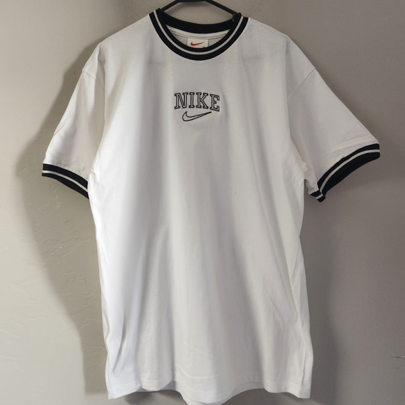 Nike Other - Nike Vintage White Shirt M Ringer 90's Embroidered NEW
